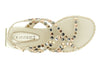 SANDALO ASIMMETRICO IN PELLE CON BORCHIE MULTICOLOR
