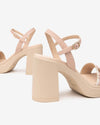 Nero Giardini sandali donna rosa logato con plateau