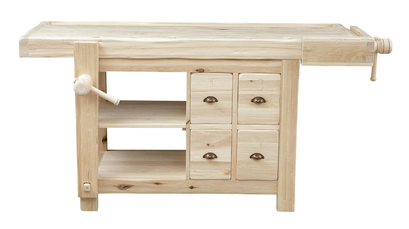 Biscottini Biscottini Banco Lavoro Country 184x74x92 Legno Tiglio Grezzo Falegname