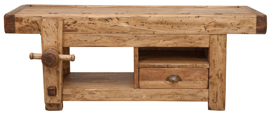 Biscottini Porta Tv in legno massello di tiglio finitura naturale L120XPR65XH45 cm. Made in Italy