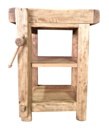 Biscottini Banco lavoro Country legno massello tiglio Biscottini Made Italy 64x57x82