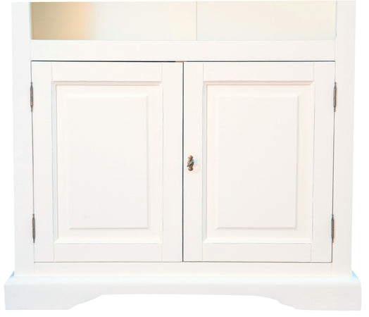 Biscottini Libreria in Legno Massello Tiglio Finitura Bianca Anticata 108x38x211 Biscottini