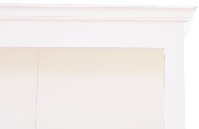 Biscottini Libreria in Legno Massello Tiglio Finitura Bianca Anticata 108x38x211 Biscottini