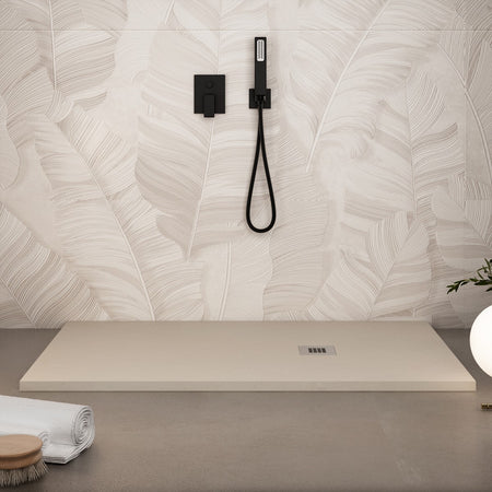 Piatto doccia in marmo resina Crema pietra cemento PLUS 80X120