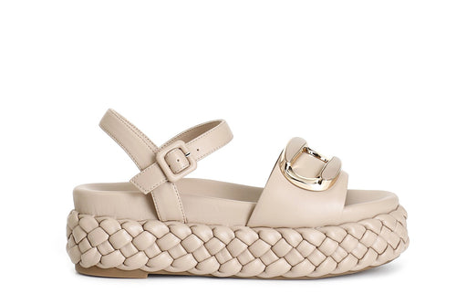SANDALO GILDA CON FONDO A TRECCIA E ACCESSORIO