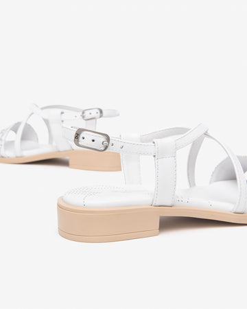 Nero Giardini sandali donna in pelle bianco E513403D707