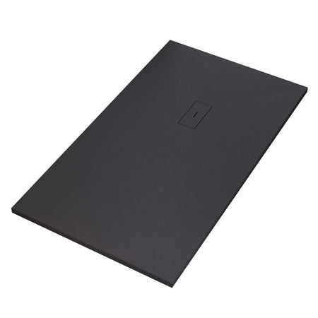 Piatto doccia 100x120 in marmoresina NERO effetto pietra cemento MAKA