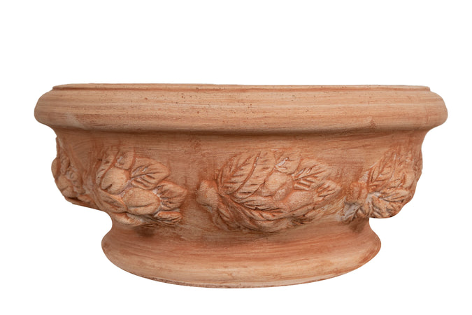 Biscottini Set 2 Vasi Ceste Terracotta Biscottini Made Italy Lavorazione Artigianale Fiori
