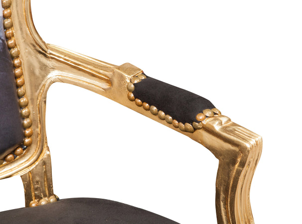 Biscottini Biscottini Poltrona Francese Luigi XVI Faggio Massello Intagliata Foglia Oro