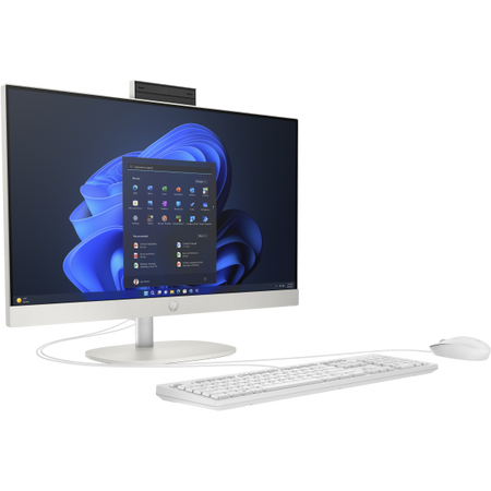Personal Computer HP ProOne 240 G10 - Cpu Intel Core i5-1335U - Display 24" (23.8") Full-HD NO TOUCH - Ram 8 Gb DDR4 - Hd 256 Gb SSD - GLan, Wifi - USB 3.0 - Webcam - Windows 11 Home - Bianco