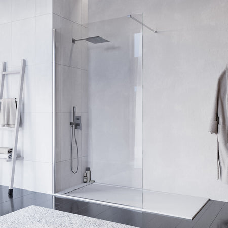 Doccia walk-in 110 cm h200 vetro 8mm anticalcare trasparente ISIDE