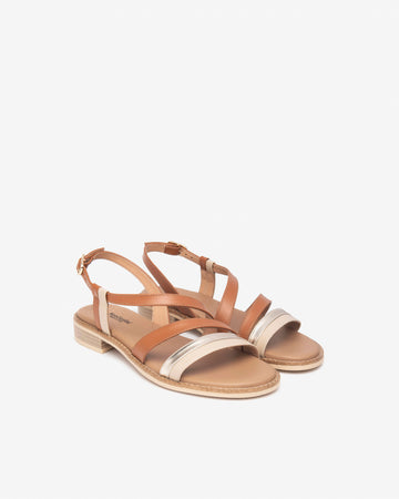 Nero Giardini sandali donna in pelle lino-platino E513422D453