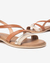 Nero Giardini sandali donna in pelle lino-platino E513422D453