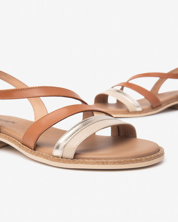 Nero Giardini sandali donna in pelle lino-platino E513422D453