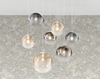 Sospensione Contemp Big Eclipse Metallo Bianco Vetro Mix 7 Luci E27