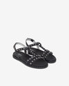 Nero Giardini sandali donna in pelle nero con borchie E513480D100