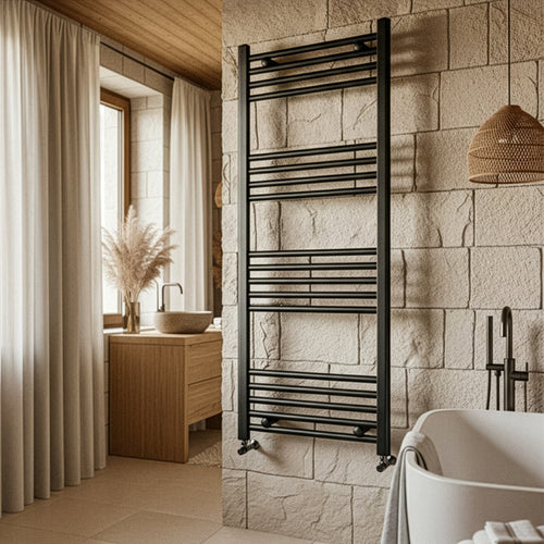 Scaldasalviette Termoarredo Nero 120x50 interasse 45 cm IDRAULICO