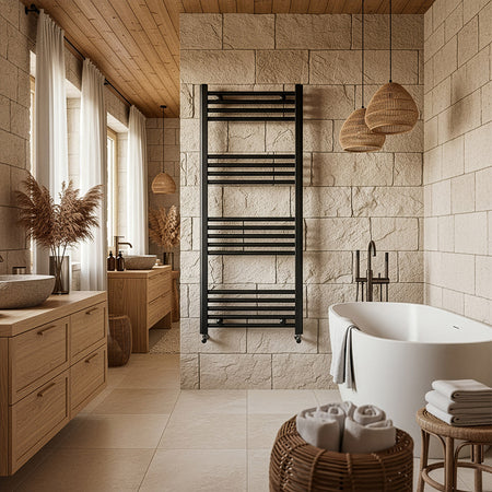 Scaldasalviette Termoarredo Nero 120x50 interasse 45 cm IDRAULICO