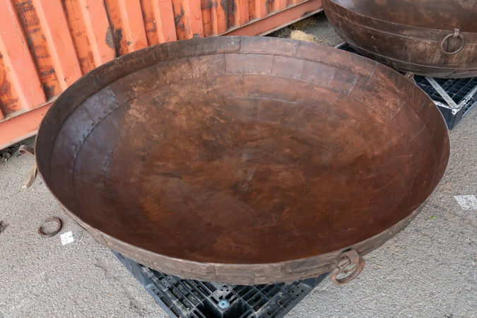Biscottini VECCHIO CONTENITORE IN FERRO BATTUTO /crogiolo braciere dimensioni Offerta