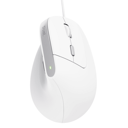 TRUST MOUSE ERGONOMICO BAYO II, BIANCO