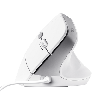 TRUST MOUSE ERGONOMICO BAYO II, BIANCO