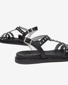 Nero Giardini sandali donna in pelle nero con borchie E513480D100