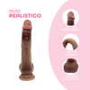 Dildo Realistico 22 cm con Ventosa Pene Finto in Silicone Morbido 3,5cm Diametro