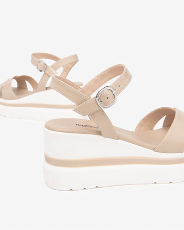 Nero Giardini sandali donna in pelle col. lino E513510D453