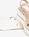 Nero Giardini sandali donna in pelle col. lino E513510D453