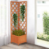Fioriera Legno Frangivista Esterno Angolare per Piante Rampicanti 40x40H145cm