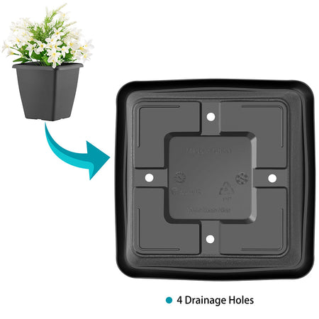 Fioriera da Giardino Polyrattan con 3vasi Estraibili per Balconi e Terrazzi Marrone