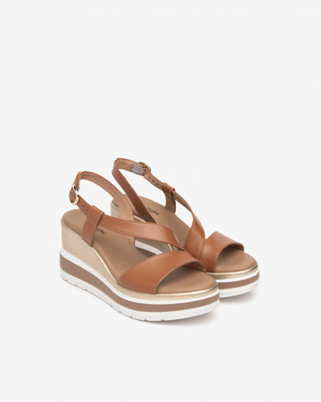 Nero Giardini sandali donna con zeppa cognac E513520D329