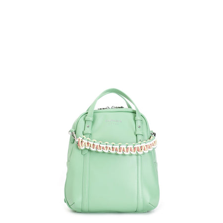 ZAINO CON MANICI E ACCESSORIO TRACOLLAINTRECCIATA MULTICOLOR