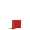 POCHETTE IN PELLE MARTELLATA CON DOPPIA TARCOLLA IN CATENA