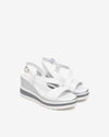 Nero Giardini sandali donna con zeppa bianco E513520D707