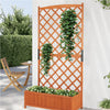 Fioriera Legno Frangivista Esterno con Grigliato per Piante Rampicanti 90x44H180cm
