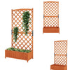 Fioriera Legno Frangivista Esterno con Grigliato per Piante Rampicanti 90x44H180cm