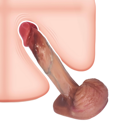 Dildo Realistico in Silicone Morbido pene 15 cm Naturale con Ventosa e Testicoli