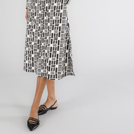 ABITO CHEMISIER IN POPELINE STAMPATO