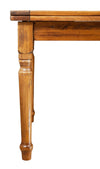 Biscottini Tavolo allungabile Country in legno massello di tiglio finitura noce. Made in Italy