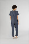 BLUSA IN TENCEL DENIM CON SCOLLATURA A V