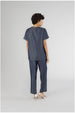 BLUSA IN TENCEL DENIM CON SCOLLATURA A V