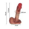 Dildo Realistico in Silicone Morbido pene 15 cm Naturale con Ventosa e Testicoli