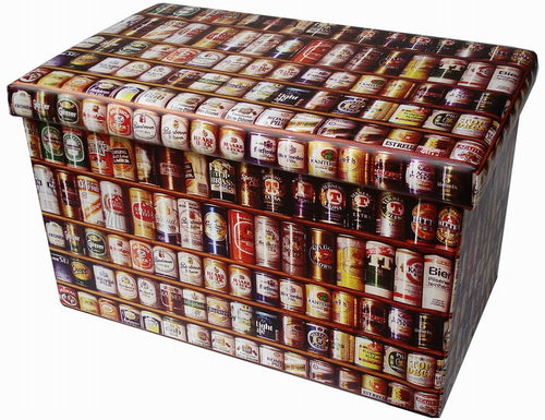 Biscottini Pouf contenitore richiudibile in ecopelle
