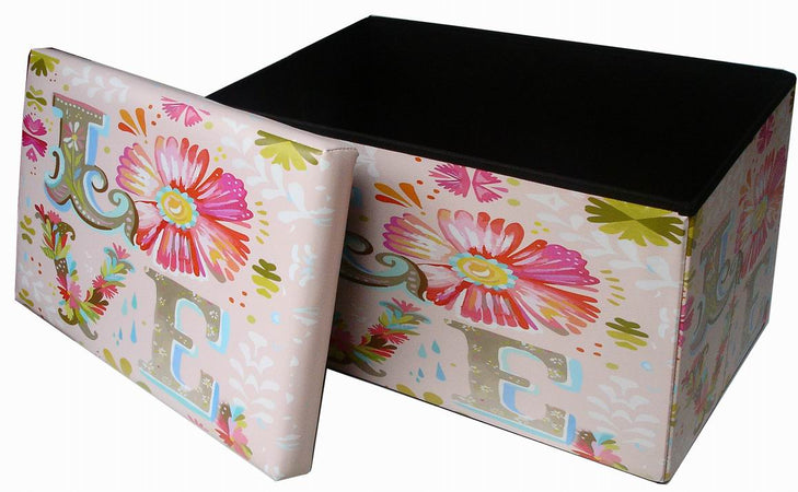 Biscottini Pouf Contenitore Richiudibile Biscottini Ecopelle Design 60x36x36 Arredo Casa