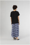 BLUSA SCOLLO A V IN MAROCAINE STAMPATO