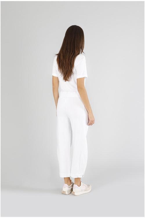PANTALONE IN FELPA CON PIEGA