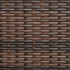 Set Mobili da Giardino Rattan PE da 3 Pezzi, 2 Poltrone da Esterno, Tavolino e Cuscini, Marrone 860-073BN