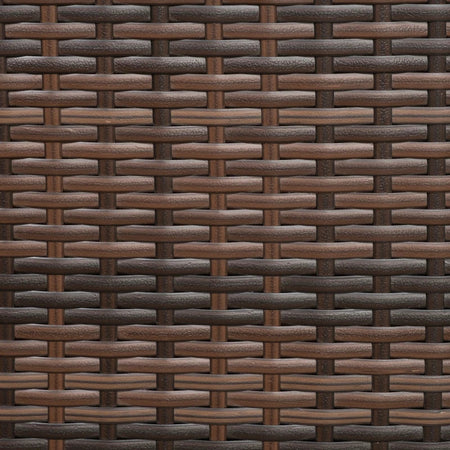 Set Mobili da Giardino Rattan PE da 3 Pezzi, 2 Poltrone da Esterno, Tavolino e Cuscini, Marrone 860-073BN