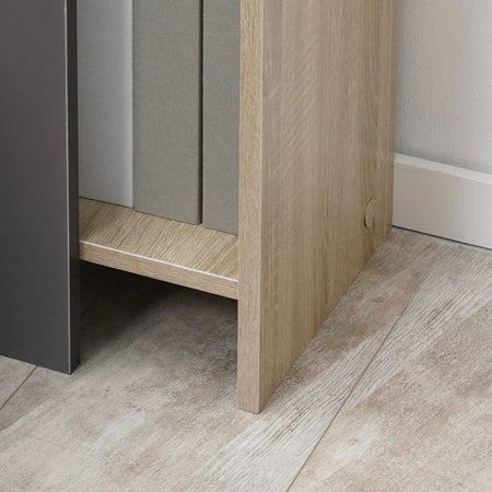 Comodino Moderno Grigio con Ripiano Aperto, Set 2 Pezzi in Truciolato per Camera da Letto e Soggiorno, 27x25x60cm ED7831-570V00GYED7